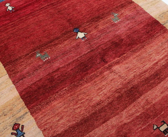 Image 1 of Original Persian carpet Gabbeh Ghashghai Oriental carpet 207 cm x 163 cm Old Natural