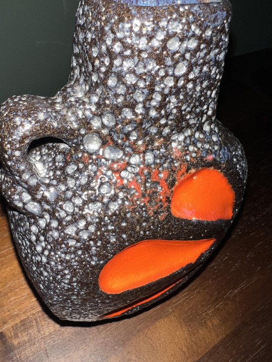 Image 1 of Mid - Century Fat Lava Vase by ES Emons & Söhne Keramik from Rheinbach in Germany.