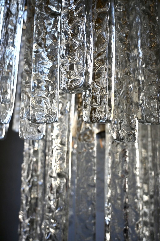Italiaanse Kroonluchter In Murano Glas - Toni Zuccheri Venini – hanglampen, Metal, Vintage (photo 2 of 15)