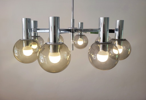 Large Chandelier by Kaiser Leuchten in Chrome