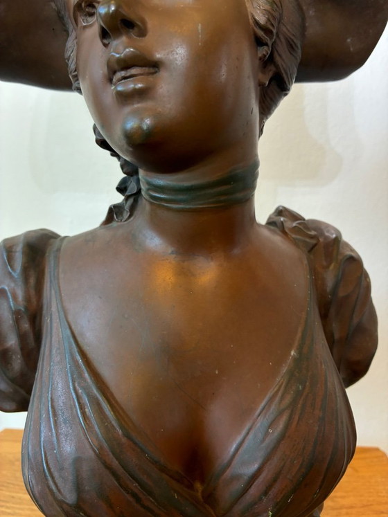 SELTENE Museumsqualität Jugendstil Bronze Büste von Marcel Début – Bildhauerei (photo 15 of 19)