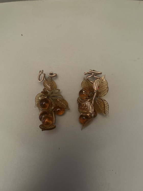 Image 1 of Lot of 20 Murano amber grape bunches