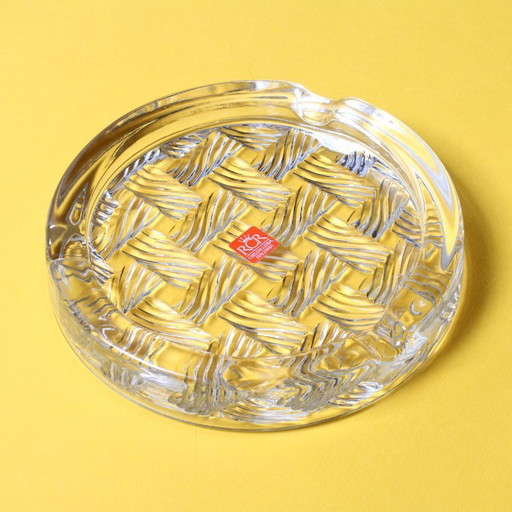 Vintage RCR kristallen asbak: Italiaans glas uit het midden van de 20e eeuw, jaren 90