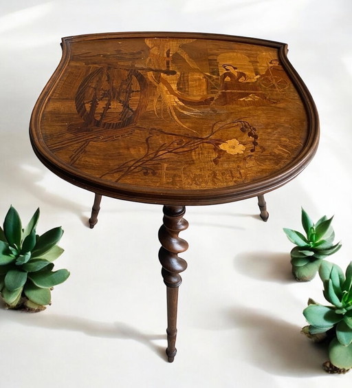 Emile Gallé pedestal table - Art Nouveau, circa 1905