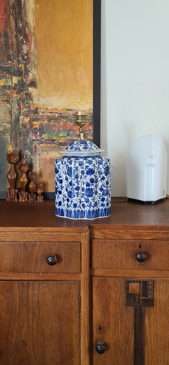 Image 1 of Theebuslamp handgeschilderd 