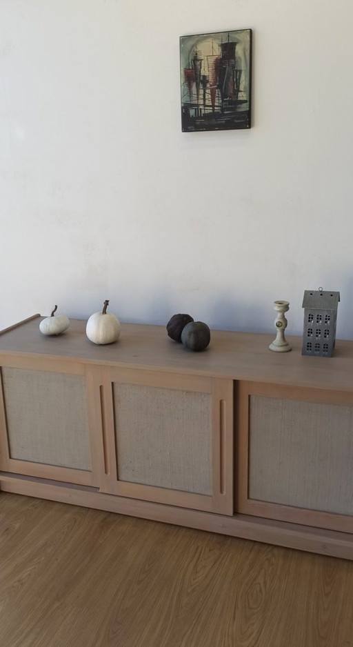 Scandinavian woden long sideboard.