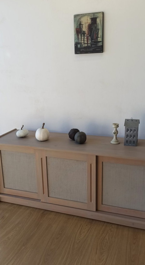 Image 1 of Scandinavian woden long sideboard. 