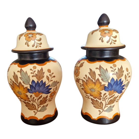 Image 1 of Set di vasi con coperchio in ceramica Flora 430