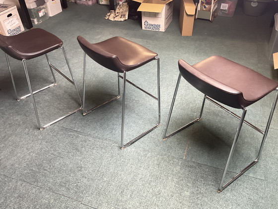 Image 1 of De Sede DS-717 sgabelli da bar 3 pezzi