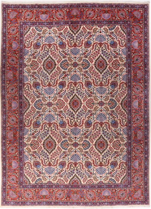 Persian carpet Yazd Sherkat 4.15 x 3.02 Oriental carpet fine No. 70