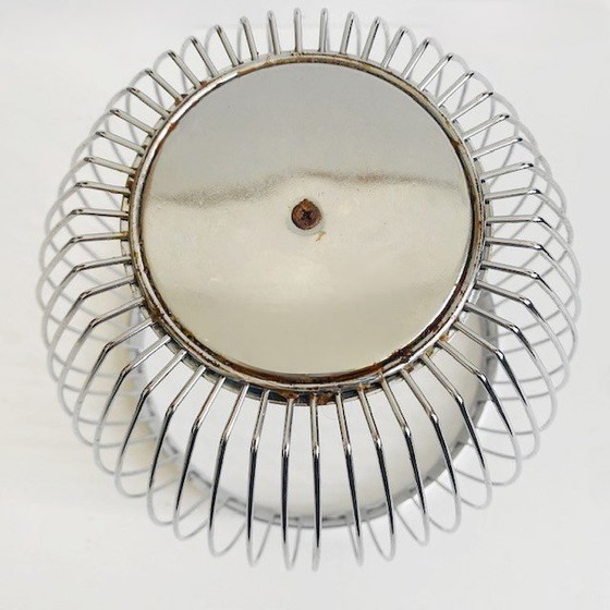 Image 1 of Cestino portafrutta in filo metallico cromato vintage anni '80