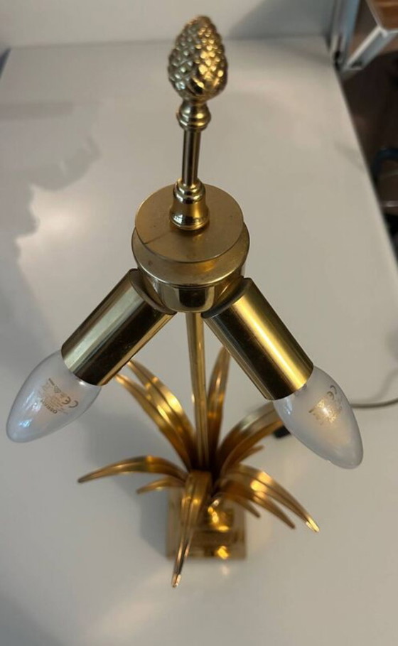 Image 1 of Lámpara de palmera de latón Maison Boulanger circa 1970