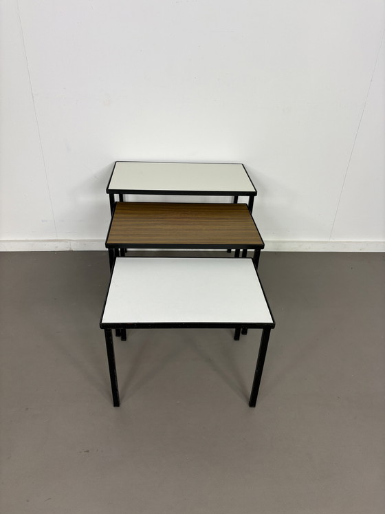 Image 1 of Vintage Artimeta Mimiset with reversible top, largest 50 cm width, 29 cm depth, 40 cm height.