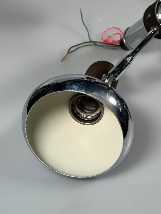 Image 1 of Lampada da soffitto anni '60/'70, faretto a 3 luci, metallo, stile spaziale