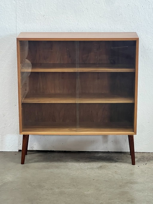 Vintage Wk Möbel Sideboard / Display Case, With Glass Sliding Doors. Germany 1970's