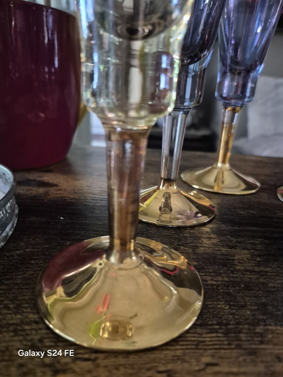 Image 1 of Cinco copas de champán de cristal modelo Nobel Sparkling Devil
