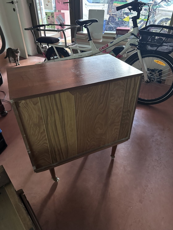 Image 1 of Vintage cabinet from the 1950s/60s, teak veneer, Scandinavian style