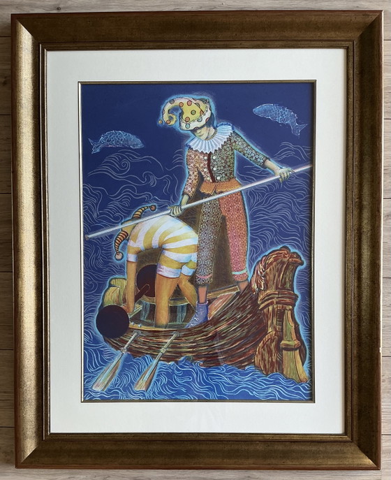 Wim Jonkman - Acte de Balance, lithographie – Objets d'art, Glass, Paper (photo 4 of 15)