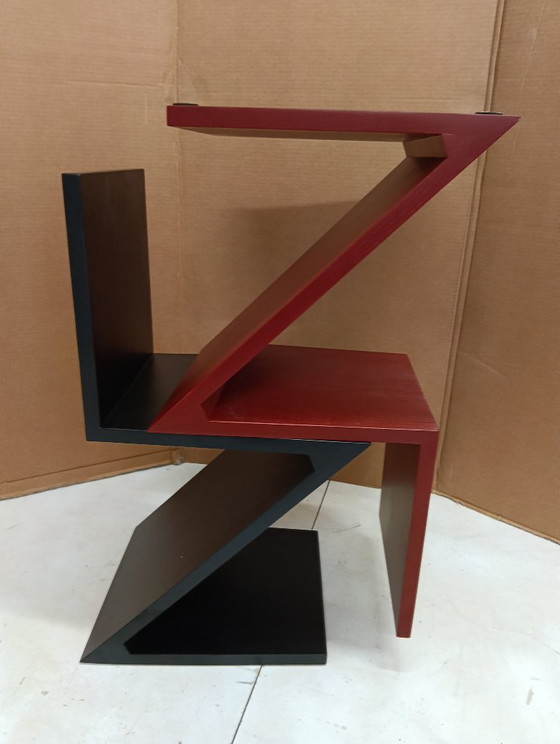 Image 1 of Sedia ALIVAR MVSEVM 514 ZIG ZAG (NUOVA, MAI USATA) Rosso Bordeaux o Nero