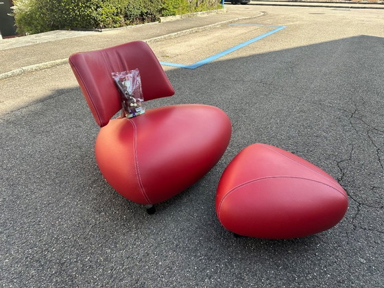 Image 1 of Prachtige nieuwstaat Leolux Pallone & hocker