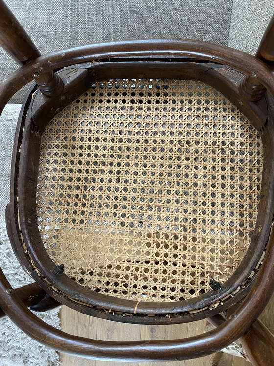 Image 1 of 4 sedie vintage in stile Thonet con cinghie Lange Jan