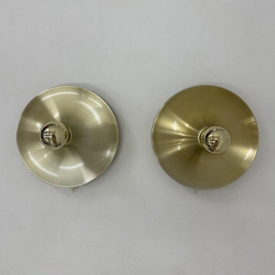 Image 1 of Lampada a disco honsel space age di design di metà secolo, anni '70, attribuita a Charlotte Perriand per les arcs