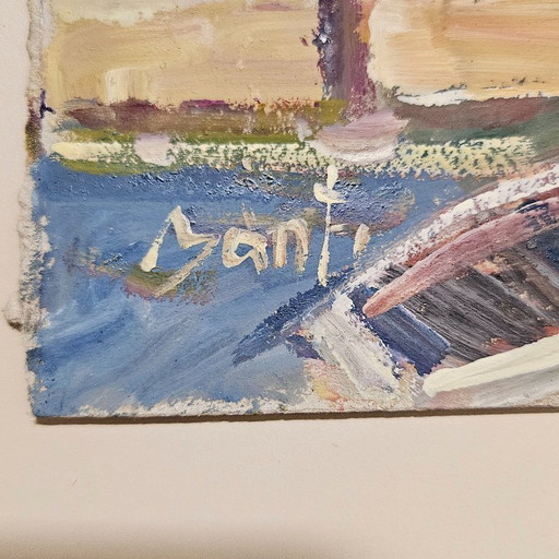 Jozsef BANFI (1936-) Oil Painting on Cardboard | Dubrovnik, Croatia | Signed by Bánfi | Famous Hungarian Painter | 23x33cm