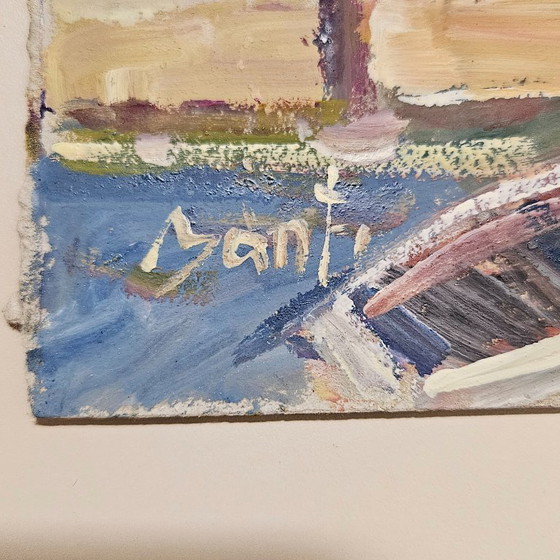 Image 1 of Jozsef BANFI (1936-) Oil Painting on Cardboard | Dubrovnik, Croatia | Signed by Bánfi | Famous Hungarian Painter | 23x33cm