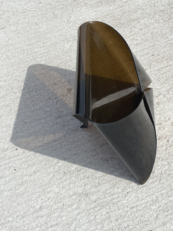 Portariviste vintage a forma di busta in plexiglass marrone fumé - anni '70 (photo 10 of 11)