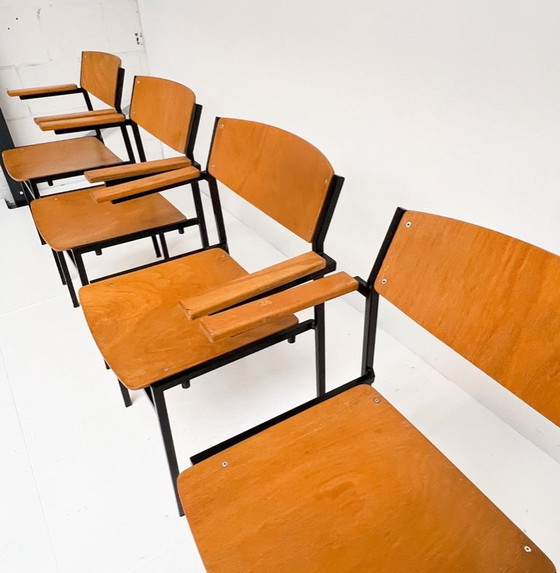 Image 1 of Set aus 6 stapelbaren Stühlen von Gijs van der Sluis, 1970er Jahre