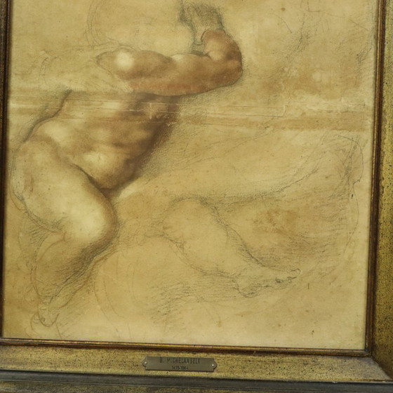 Image 1 of Impression d'art encadrée La Vierge à l'Enfant Michel-Ange