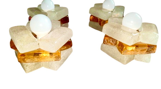 Image 1 of Aplique de pared Albano Poli de Poliarte XXL 4, cristal de Murano, Italia, 1970