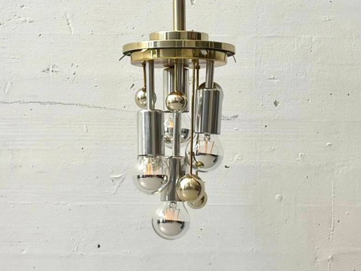 Space Age Sputnik hanglamp van Doria, Duitsland, jaren 70.
