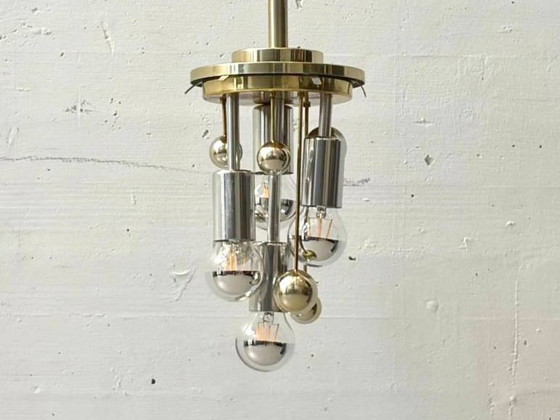 Image 1 of Space Age Sputnik hanglamp van Doria, Duitsland, jaren 70.