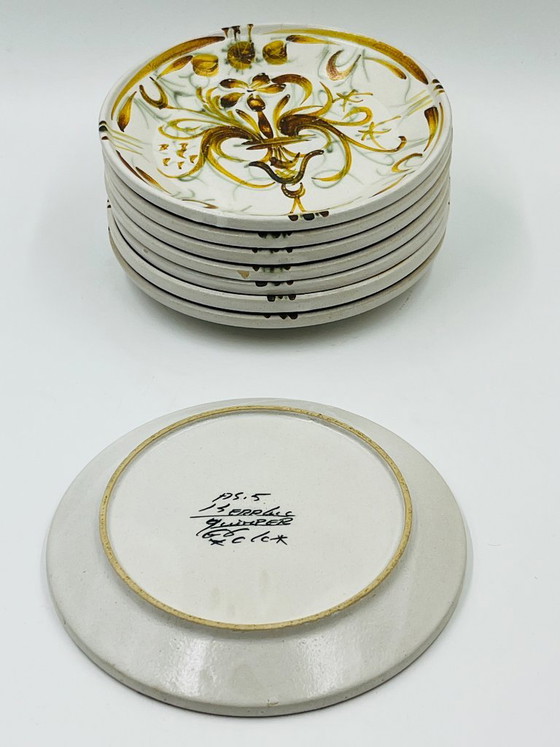 8 dessertborden Keraluc Quimper Renaissance 1960 – Servies, Ceramic (photo 9 of 10)