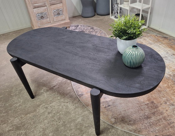 Image 1 of Table basse robuste 120x60cm en bois de manguier et métal, neuve