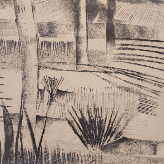 Image 1 of Dibujo A Carboncillo Sobre Papel “Bosque”, Joan Granados Llimona, 1977- España