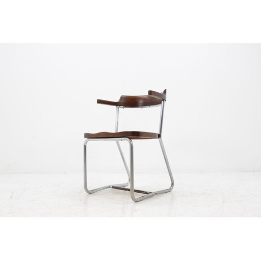 Chaise vintage en bois et métal "K16", 1930