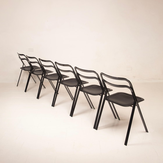 Sillas Clio de Acero y Cuero de Giorgio Cattelan para Cidue – Sillas de comedor, Leather, polished steel (photo 16 of 25)
