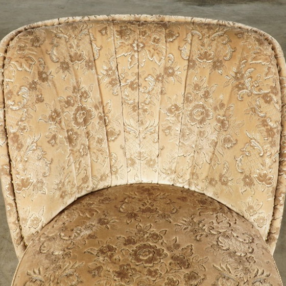 Image 1 of Fauteuils de cocktail vintage – velours beige – années 1960