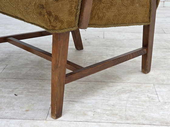 Fauteuil vintage danois des années 1960, en laine et bois de hêtre. – Textile, Wood (photo 14 of 14)