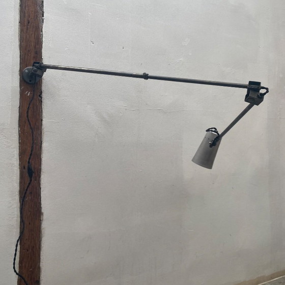 Image 1 of ANTIQUE 1950S INDUSTRIAL WORKSHOP SCONCE