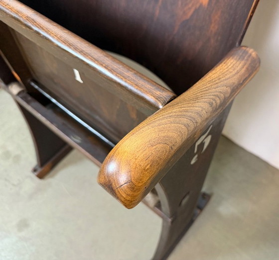 Vintage Two-Seat Cinema Bench from Thonet, 1950s – Folding chairs, Wood (photo 7 of 21)