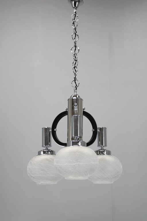 Lampadario italiano anni '70, restaurato