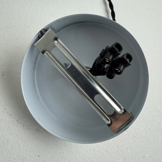PAIRE D’ANCIENNES SUSPENSIONS EN OPALINE 1970 VINTAGE – Glass (photo 4 of 7)