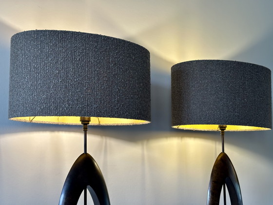 Image 1 of Porta Romana Sculpted Manhattan Large table lamp set 2 pieces