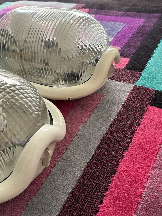 Image 1 of Exceptional Set of 3 "Noce" Lamps by Achille Castiglioni for Flos – An Industrial Design Statement – 1972