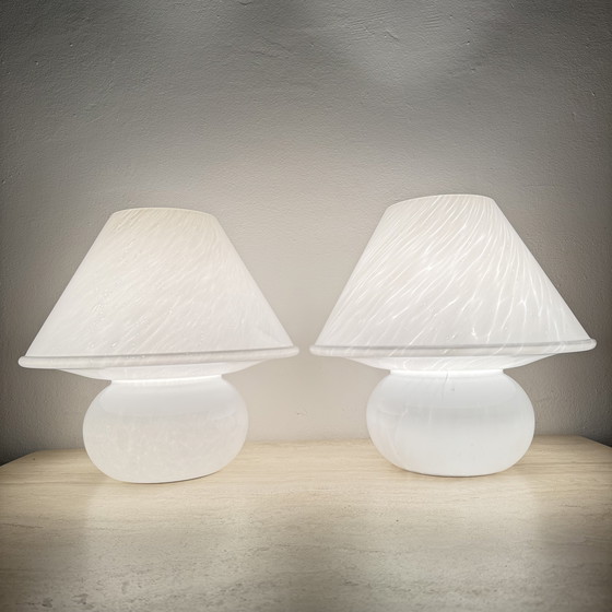 Image 1 of Limburg Glashütte Glass Table Lamp Mushroom, 1970's