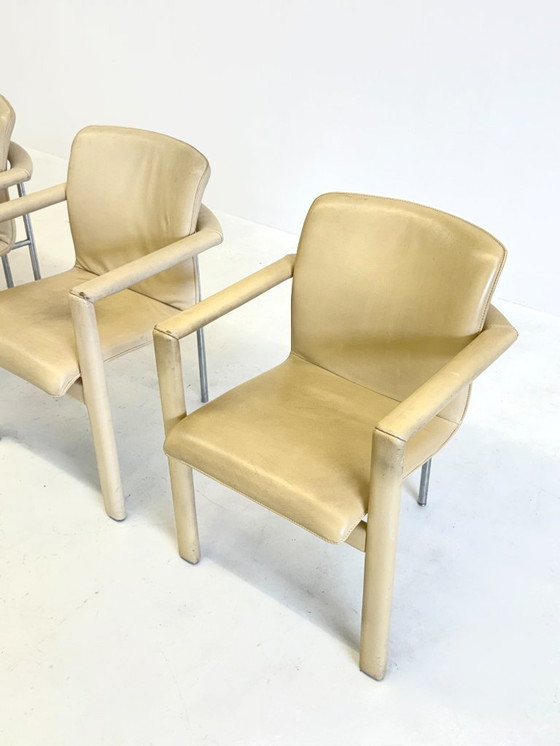 Image 1 of Set of 4 vintage Leolux Cachucha dining chairs