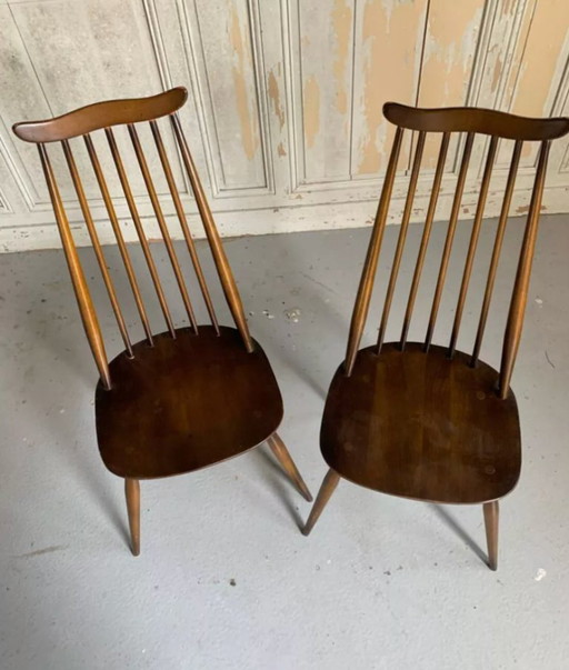Chaises Goldsmith par Lucian Ercolani pour Ercol, 1960s, Set de 2 – eetkamerstoelen, Wood (photo 2 of 5)